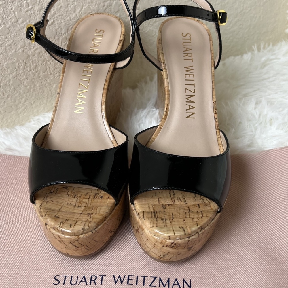 Stuart Weitzman Wedge Open Toes Sandal Size 7 - image 8